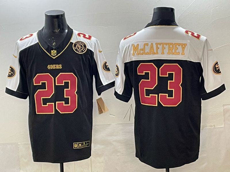 Men 2026 Nike San Francisco 49ers #23 Mccaffrey Black 3th generation Thorwback Limited NFL Jersey 05->san francisco 49ers->NFL Jersey